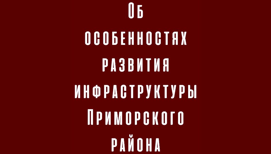 Об особенностях развития инфраструктуры Приморского района